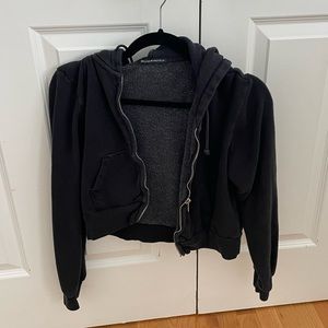 brandy melville crystal hoodie black